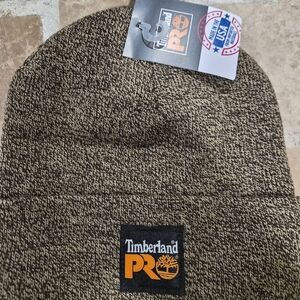 Timberland PRO Knit Beanie in Brown and Black